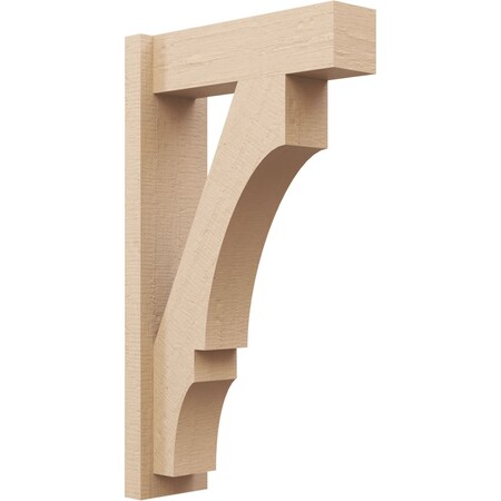 Ekena Millwork 5 1/2-in W x 16-in D x 28-in H Balboa Block Rough Cedar Woodgrain TimberThane Outlooker, Primed Tan OUTUR055X16X28BOA44RCPR